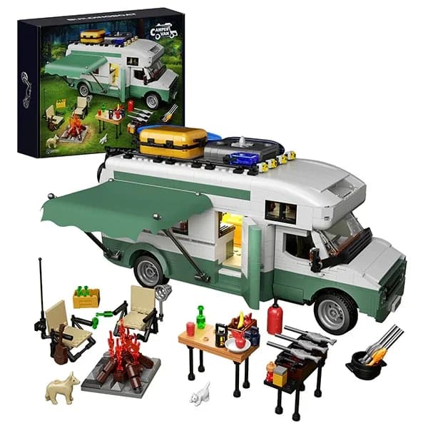 City Caravan Byggsats, 1068 Delar, Kompatibel med Andra Blocksystem,1068DELAR
