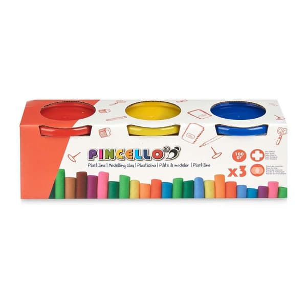 Modellera Spel Pincello 501 Gul Blå Röd (12 antal)