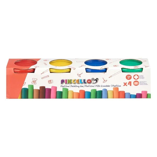 Modellera Spel Pincello 502 Gul Blå Röd Grön (12 antal)