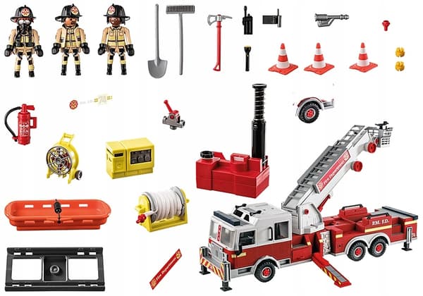 Playmobil Brandbil: Amerikansk Tårnstige 70935 Brandvæsen Byggeklodser