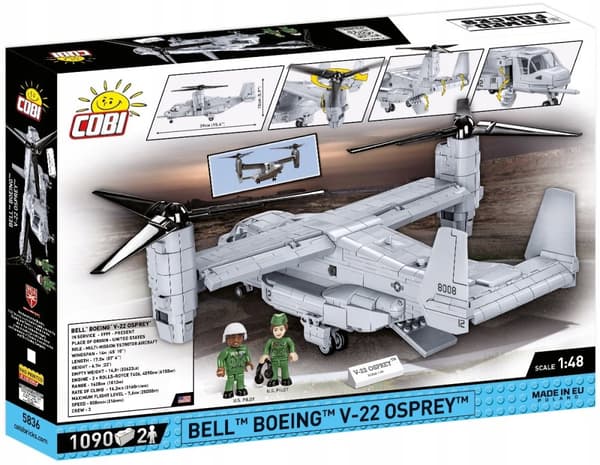 Lentokoneen lohkot Cobi 5836 Bell-Boeing V-22 Osprey 1090 Armed Force