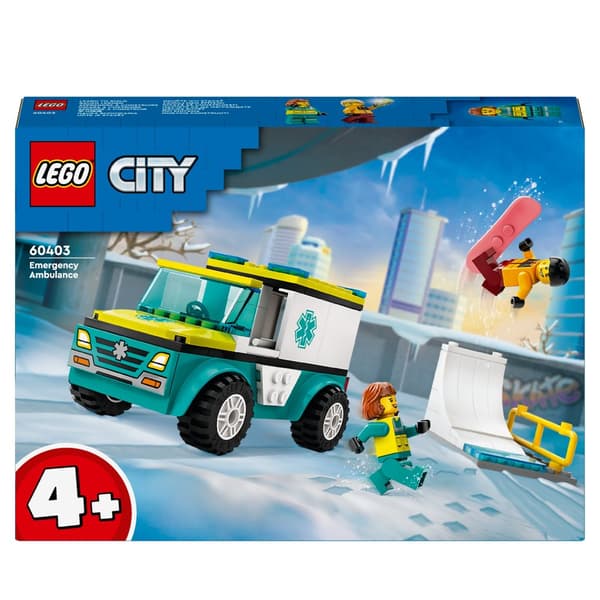 LEGO City 60403 Junior 4+ Ambulance og Snowboarder