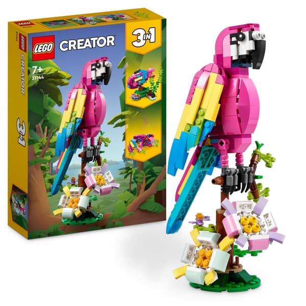 LEGO Creator 3 i 1 31144 - EKSOTISK LYSERØD PAPEGØJE