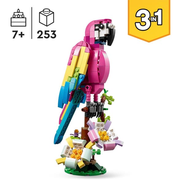 LEGO Creator 3 i 1 31144 - EKSOTISK LYSERØD PAPEGØJE