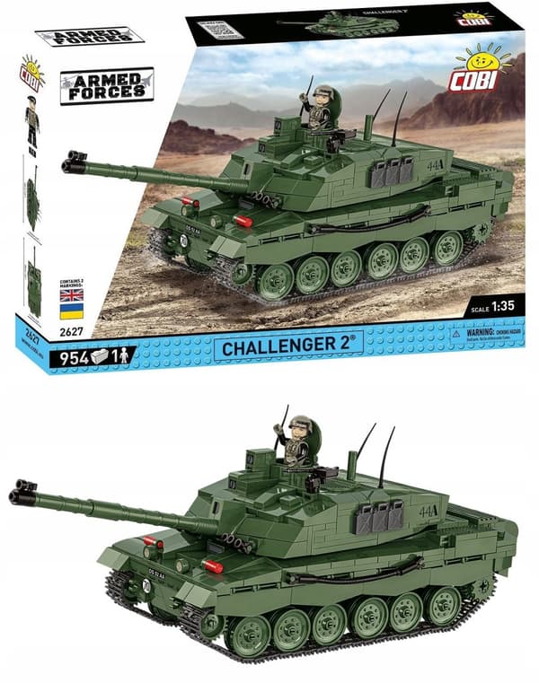 COBI 2627 Challenger 2 Tank moderne samtidstank 2i1 markeringer