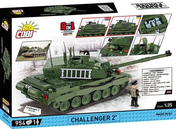 COBI 2627 Challenger 2 Tank moderne samtidstank 2i1 markeringer