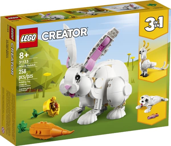 LEGO Creator 3 i 1 31133 LEGO CREATOR KLODSER HVID KANIN PAPEGØJE SÆL