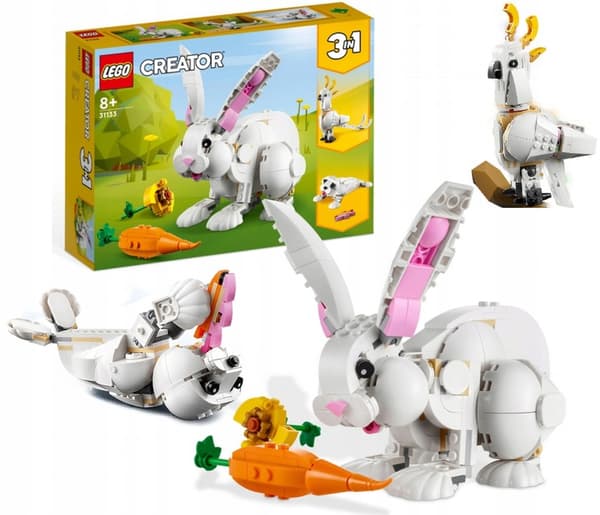 LEGO Creator 3 i 1 31133 LEGO CREATOR KLODSER HVID KANIN PAPEGØJE SÆL