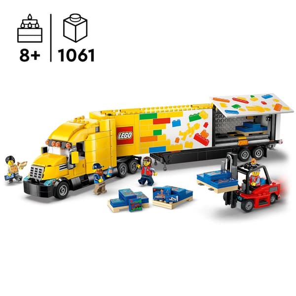 LEGO City 60440 - Keltainen TIR-kuljetusauto