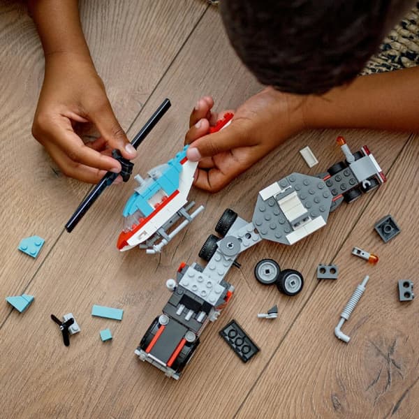 LEGO Creator 3in1 31146 Creator Lastbil med Flak och Helikopter