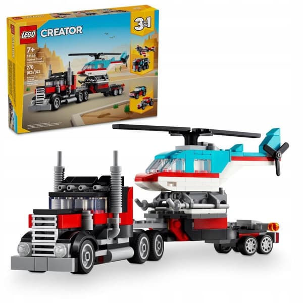 LEGO Creator 3in1 31146 Creator Lastbil med Flak och Helikopter