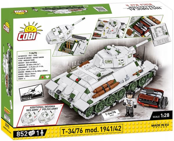COBI Tank T-34/76 HC WWII 2595 T34-76 850 KL