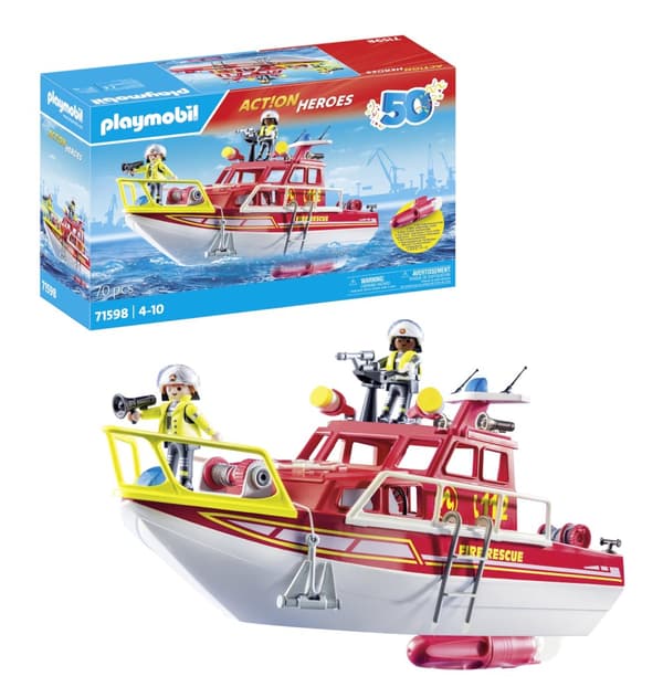 Playmobil Brandvæsenets Redningsbåd 71598 Brandvæsenets Bådklodser
