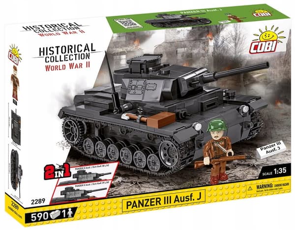 COBI 2289 TANK Panzer III Ausf.J 590 element Panzerkampfwagen III BLOCKAR