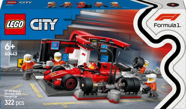 LEGO City 60443 Pitstop City 60443 F1- och Ferrari-personal