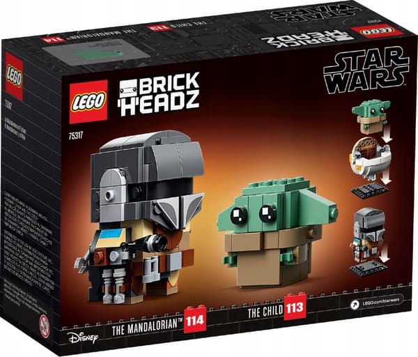 LEGO BrickHeadz Mandalorian 75317 Baby Yoda ny