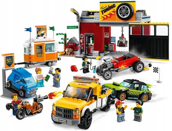 LEGO CITY 60258 TUNING VÆRKSTED GARAGE CITY PL