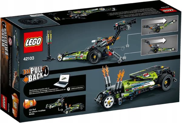 LEGO TECHNIC 42103 DRAGSTER RACERBIL 2-i-1 hot rod