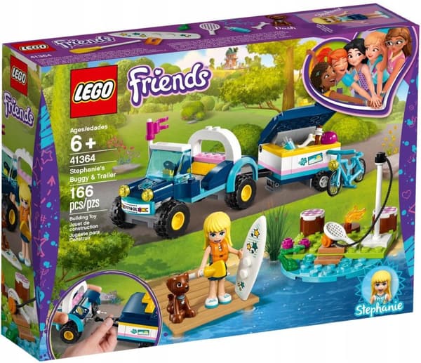 LEGO FRIENDS 41364 AUTO JA PERÄVAUNU RANTAPOLKUPYÖRÄ
