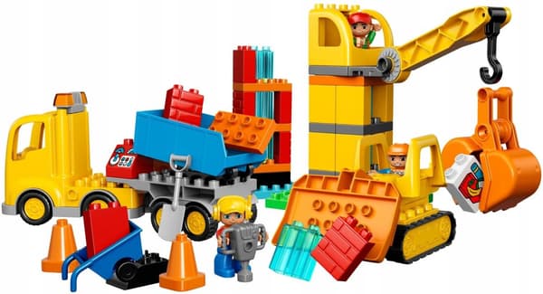 LEGO DUPLO 10813 RAKENNUSKONEEN ROLLAUTA NOSTURI PUSKUTRAKKERI