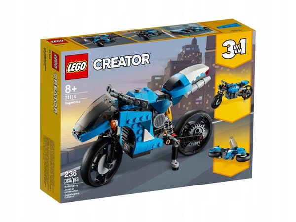 LEGO CREATOR 3i1 31114 MOTORCYKEL MOTORCYKEL RACER MOTORCYKEL