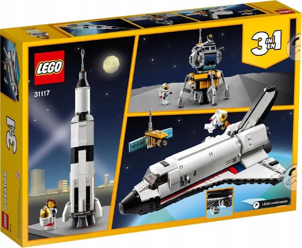 LEGO CREATOR 3in1 31117 AVARUUSUKKLA RAKETTIKATTO