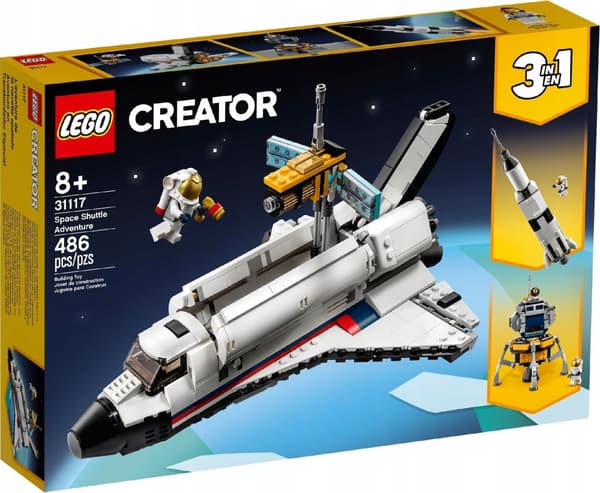 LEGO CREATOR 3in1 31117 AVARUUSUKKLA RAKETTIKATTO