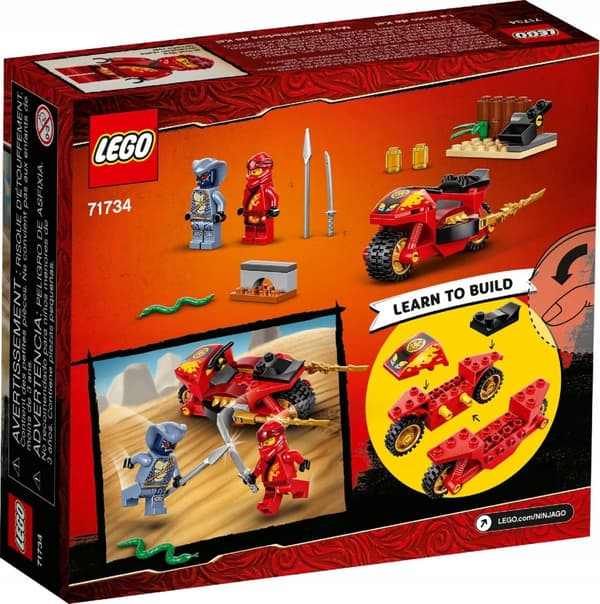 LEGO NINJAGO 71734 KAI'S MOTORCYKEL KAI RØD MOTORCYKEL
