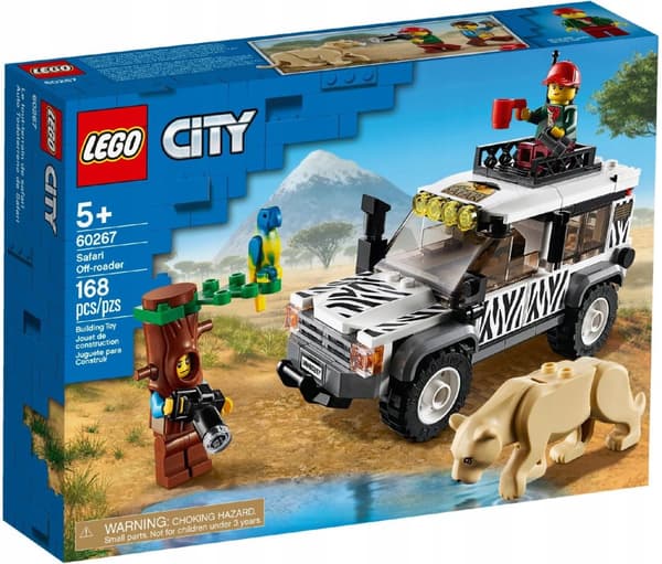 LEGO City 60267 Terrængående køretøj SAFARI LØVE LØVINDE PAPEGØJE