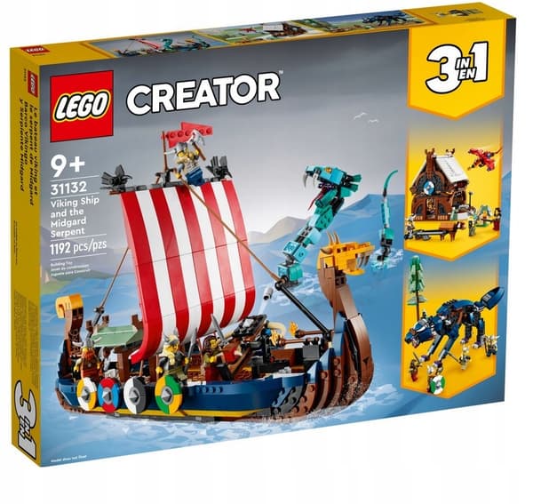 LEGO 31132 Creator 3-i-1 Vikingeskib og Slange