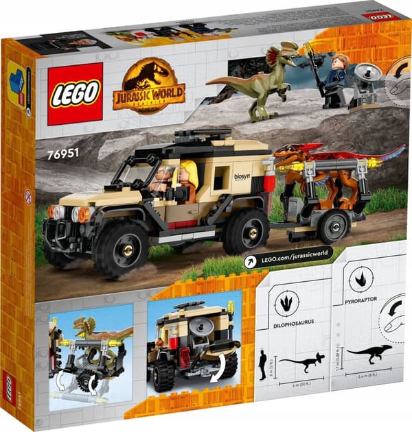 LEGO Jurassic 76951 PYRORAPTOR & DILOPHOSAURS JAGTEN