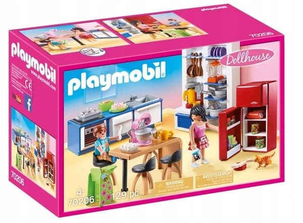 Playmobil Dukkehus 70206 Familiekøkken Byggeklodser
