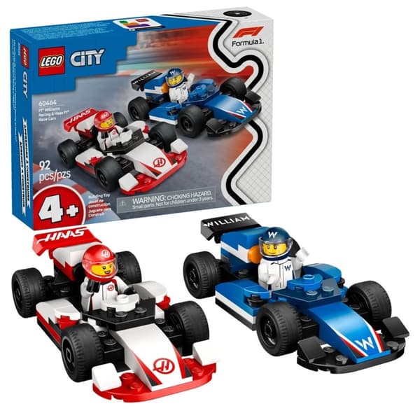 LEGO CITY 60464 F1 - Williams Racing & Haas F1 Racerbiler