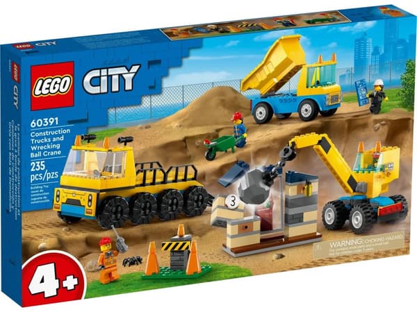 LEGO CITY 60391 ENTREPRENØR LASTBILER OG NEDRIVNINGSKRAN