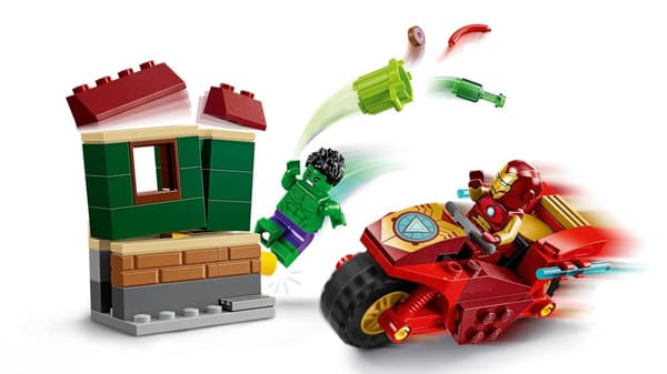 LEGO MARVEL 76287 Iron Man med motorcykel og Hulken