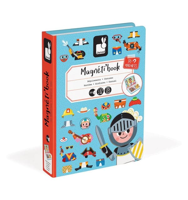 POIKIEN PUKUJA - Magnetibook JANOD magneettinen palapeli