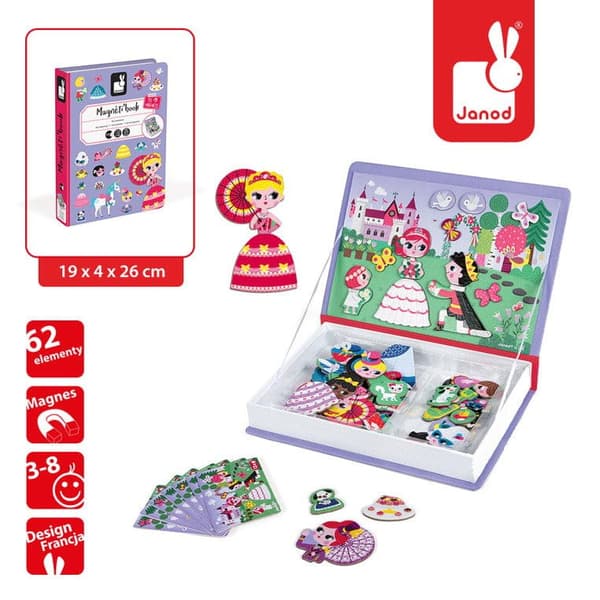 PRINSESSOR - Magnetiskt pussel Magnetibook JANOD
