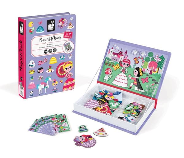 PRINSESSOR - Magnetiskt pussel Magnetibook JANOD