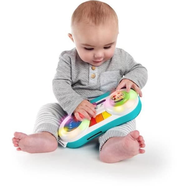 BABY EINSTEIN Musikalisk, stereopedagogisk leksak för spädbarn och barn från 12 månader, 3 musikstationer och 30 melodier och ljud