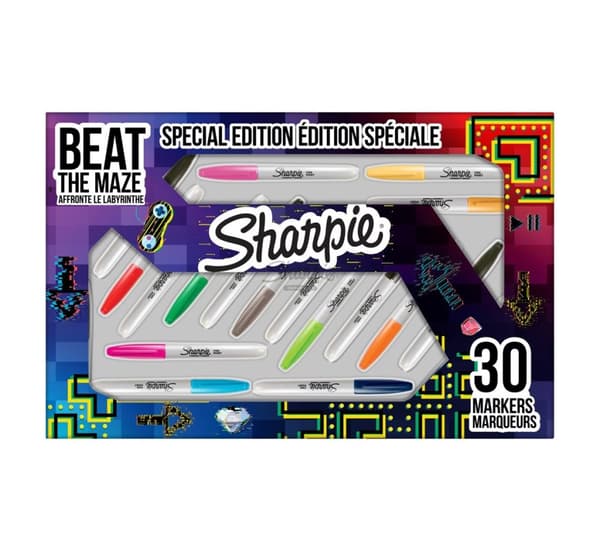 Sharpie 2180836 tusch 30 stk. Blå, Grøn, Grå, Orange, Pink, Rød, Hvid, Gul