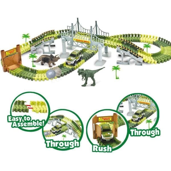 OBOSOE 185 Pcs Byggblock - DIY Dinosaur Byggsten Set