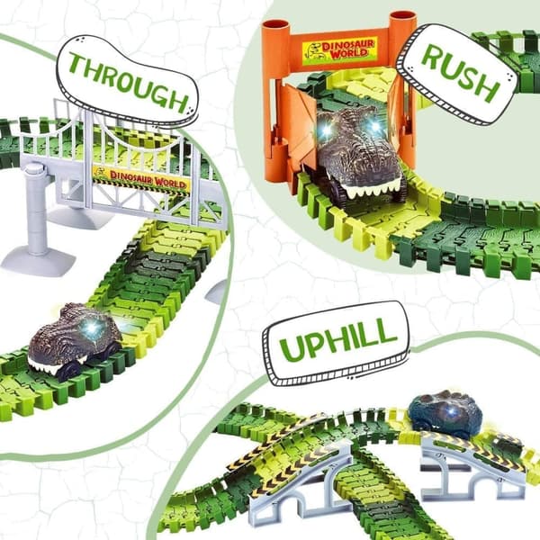 OBOSOE 185 Pcs Byggblock - DIY Dinosaur Byggsten Set