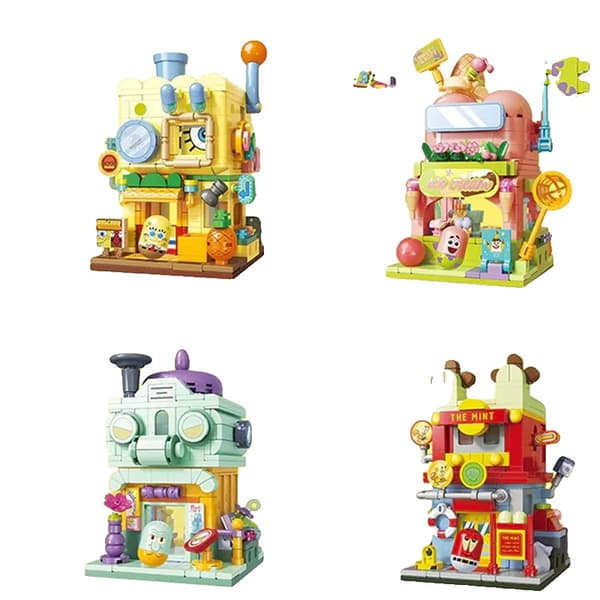 SpongeBob SquarePants Byggesæt, Kreativ Sjov, Sikkert Materiale,med kasse