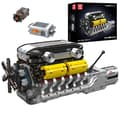 Miniatyrbillede 1 af 2: Mould King V12 Motor Byggesæt, 1260 Stykker, Miljøvenligt ABS Materiale,Original kassepakning