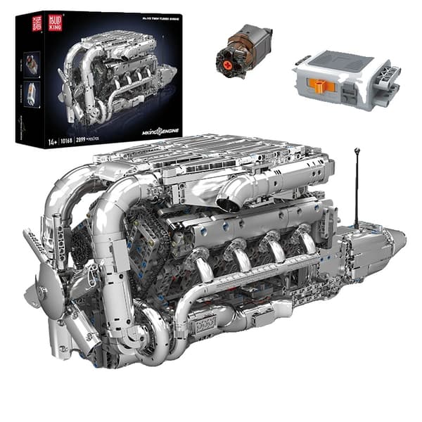 Mould King V8 Turbo Motor Byggekits, 2899 Dele, CE Certificeret,Original kassepakning