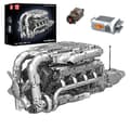 Miniatyrbillede 1 af 2: Mould King V8 Turbo Motor Byggekits, 2899 Dele, CE Certificeret,Original kassepakning