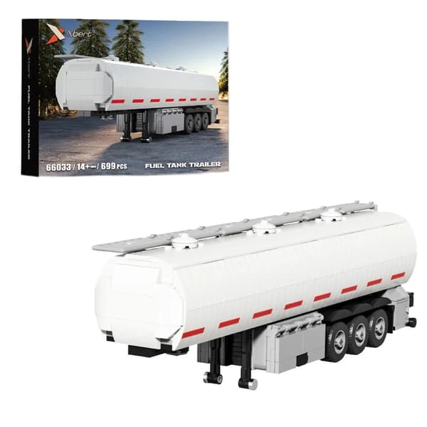 Model, Kreativ Sammenkoblingsdesign, Uddannelsesmæssigt Samlingslegetøj,Med Kasse, BRÆNDSTOF TANK TRAILER