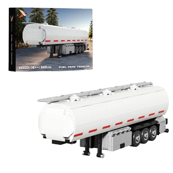 Model, Kreativ Sammenkoblingsdesign, Uddannelsesmæssigt Samlingslegetøj,Med Kasse, BRÆNDSTOF TANK TRAILER