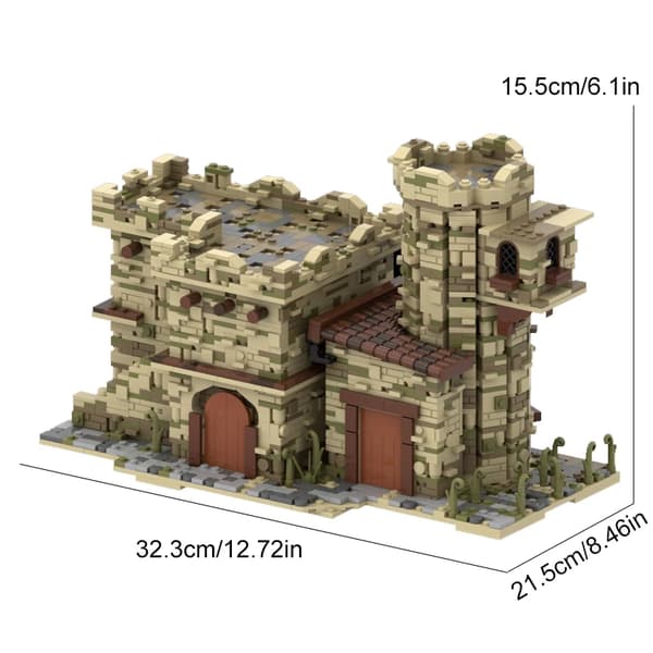 Medieval Hus Konstruktionssæt, 2639 Dele, Kompatibelt med Andre Byggesæt,2639STK