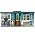 Miniatyrbillede 1 af 2: Gadebillede Bygningsmodel Sæt, 3108 Stykker, Kompatibel med Andre Byggeklodser,med lys